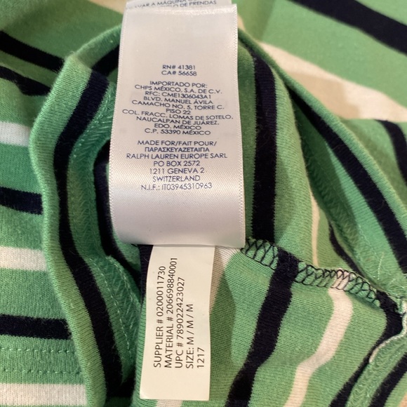 Chaps - women’s striped boat neck t-shirt. Size M - Picture 6 of 10